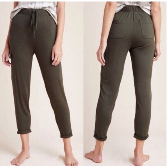 Anthropologie Saturday Sunday Hudson Cargo Jogger Pants Dark Green S - Picture 1 of 5
